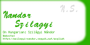 nandor szilagyi business card